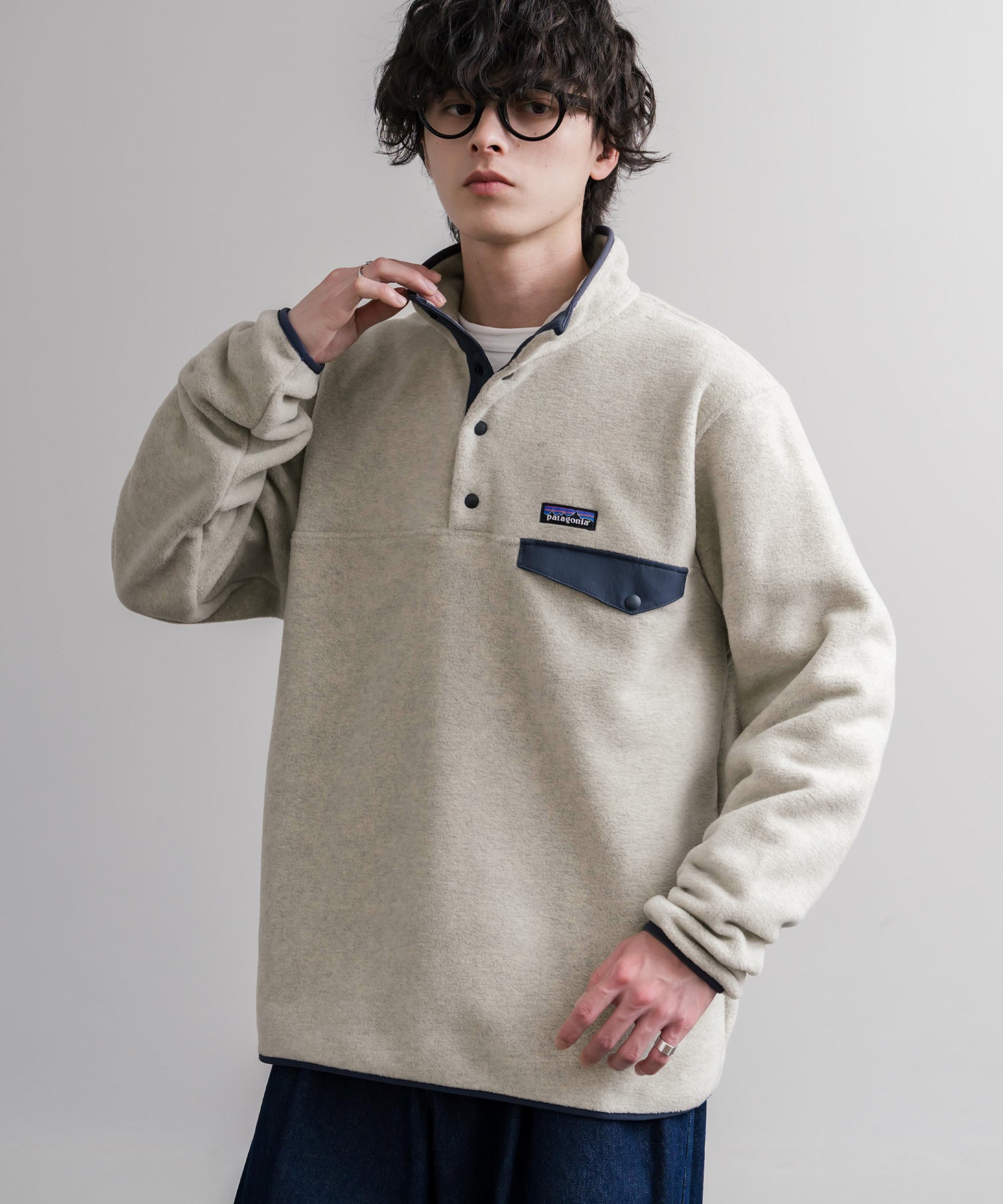 Patagonia パタゴニア M S LW SYNCH SNAP T P O シンチラフリーススナップボタン長袖プルオーバー 16387