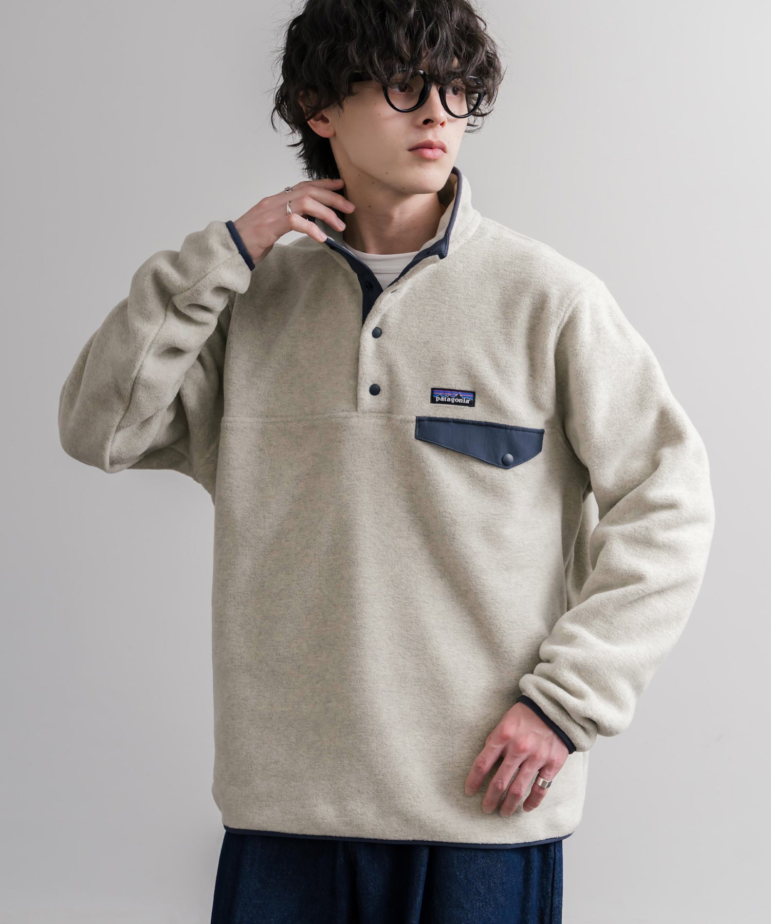 Patagonia パタゴニア M S LW SYNCH SNAP T P O シンチラフリーススナップボタン長袖プルオーバー 16387