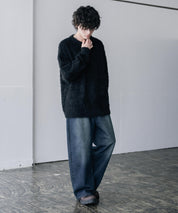 オーバーサイズ モヘアライククルーネックボリュームシャギーニットプルオーバー 16390