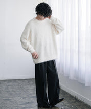 オーバーサイズ モヘアライククルーネックボリュームシャギーニットプルオーバー 16390
