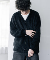 オーバーサイズ モヘアライクVネックボリュームシャギーニットカーディガン 16391