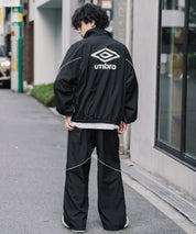 UMBRO アンブロ オーバーサイズパイピングナイロンジャケット/バックプリントトラックジャケット 16393【セットアップ可能】