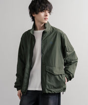 LOGOS ロゴス オーバーサイズ撥水裏タフタワンポイントロゴスタンドネックナイロンブルゾン 16451