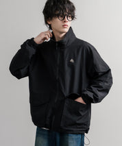 LOGOS ロゴス オーバーサイズ撥水裏タフタワンポイントロゴスタンドネックナイロンブルゾン 16451