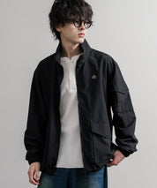 LOGOS ロゴス オーバーサイズ撥水裏タフタワンポイントロゴスタンドネックナイロンブルゾン 16451