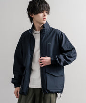 LOGOS ロゴス オーバーサイズ撥水裏タフタワンポイントロゴスタンドネックナイロンブルゾン 16451
