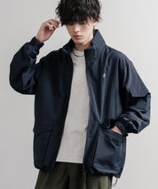 LOGOS ロゴス オーバーサイズ撥水裏タフタワンポイントロゴスタンドネックナイロンブルゾン 16451