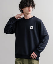 LOGOS ロゴス 吸汗速乾ワンポイントロゴクルーネック裏毛プルオーバー長袖トレーナー 16452