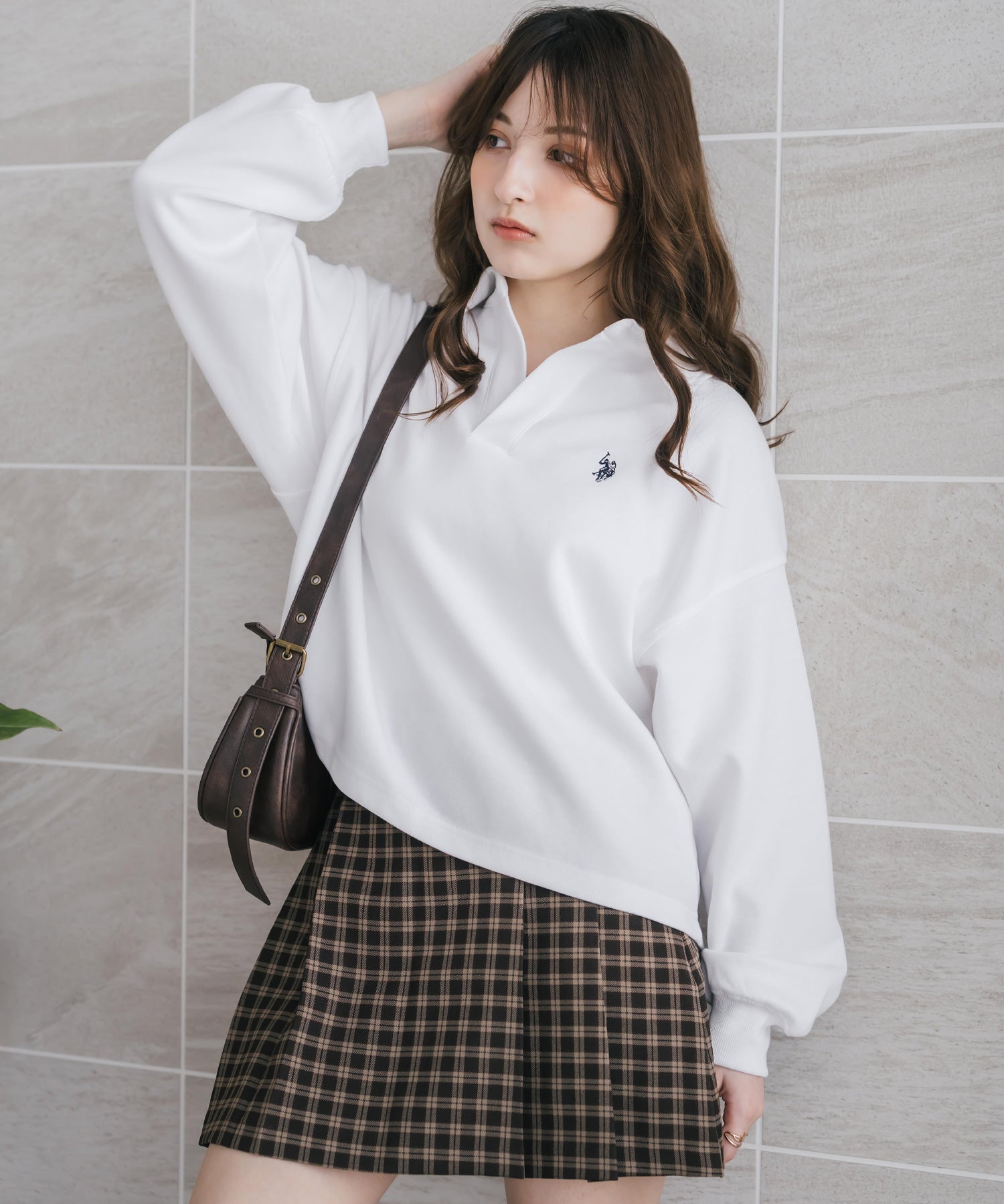 U.S.POLO ASSN. ユーエスポロアッスン 襟付きキーネックダンボールスウェット/スキッパー長袖トレーナー 16455