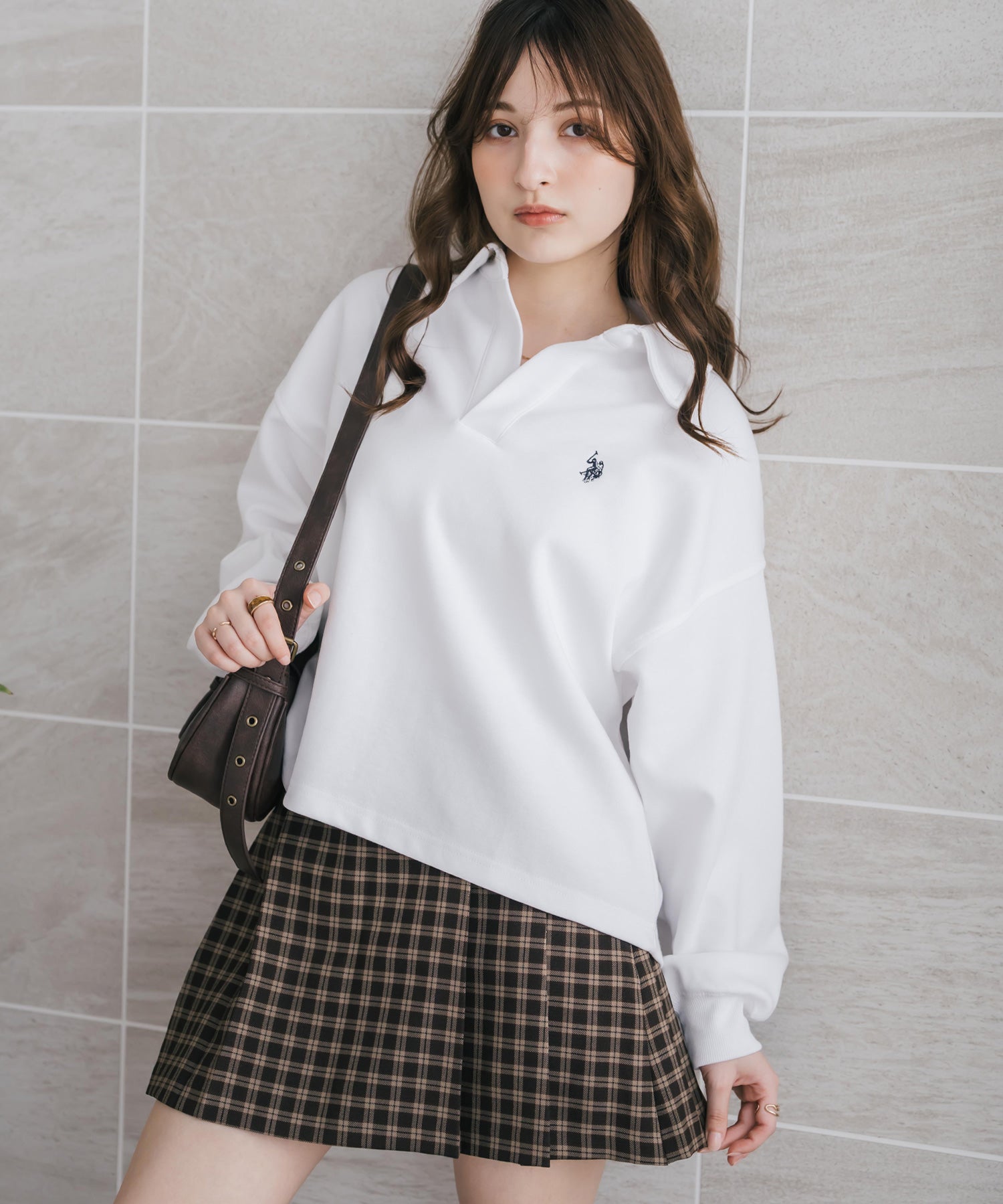 U.S.POLO ASSN. ユーエスポロアッスン 襟付きキーネックダンボールスウェット/スキッパー長袖トレーナー 16455
