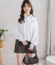 U.S.POLO ASSN. ユーエスポロアッスン 襟付きキーネックダンボールスウェット/スキッパー長袖トレーナー 16455