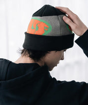 HUF WARPED CUFF BEANIE カフビーニージャカードロゴニットキャップ 16460