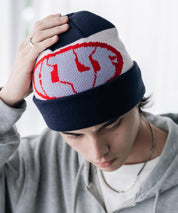 HUF WARPED CUFF BEANIE カフビーニージャカードロゴニットキャップ 16460