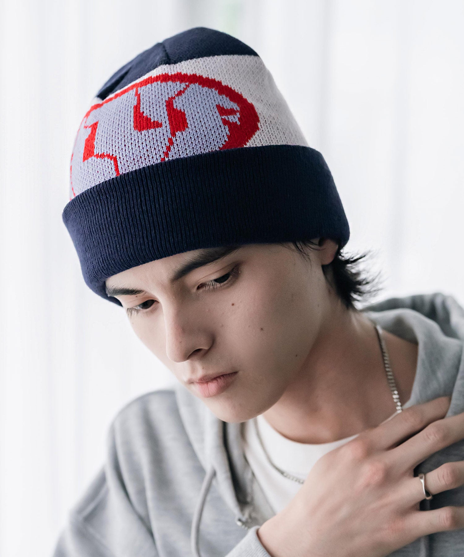 HUF WARPED CUFF BEANIE カフビーニージャカードロゴニットキャップ 16460