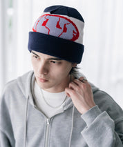 HUF WARPED CUFF BEANIE カフビーニージャカードロゴニットキャップ 16460