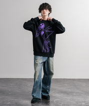 HUF ハフ オーバーサイズ裏起毛アソートプリント刺繍クルーネック長袖トレーナー 16462