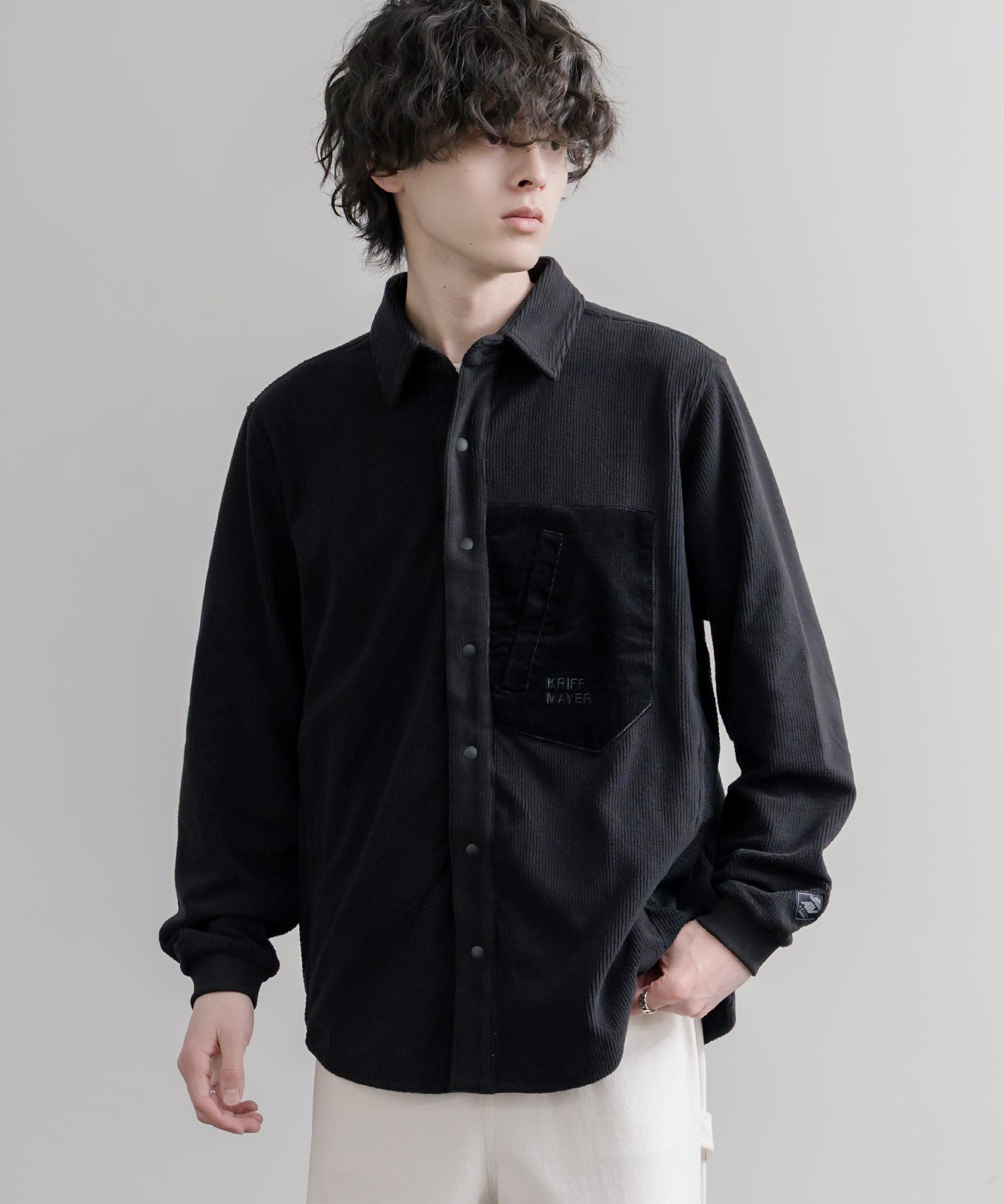 KRIFF MAYER クリフメイヤー アクティブグリッドフリースストレッチ切り替え長袖シャツ 2615114 16463