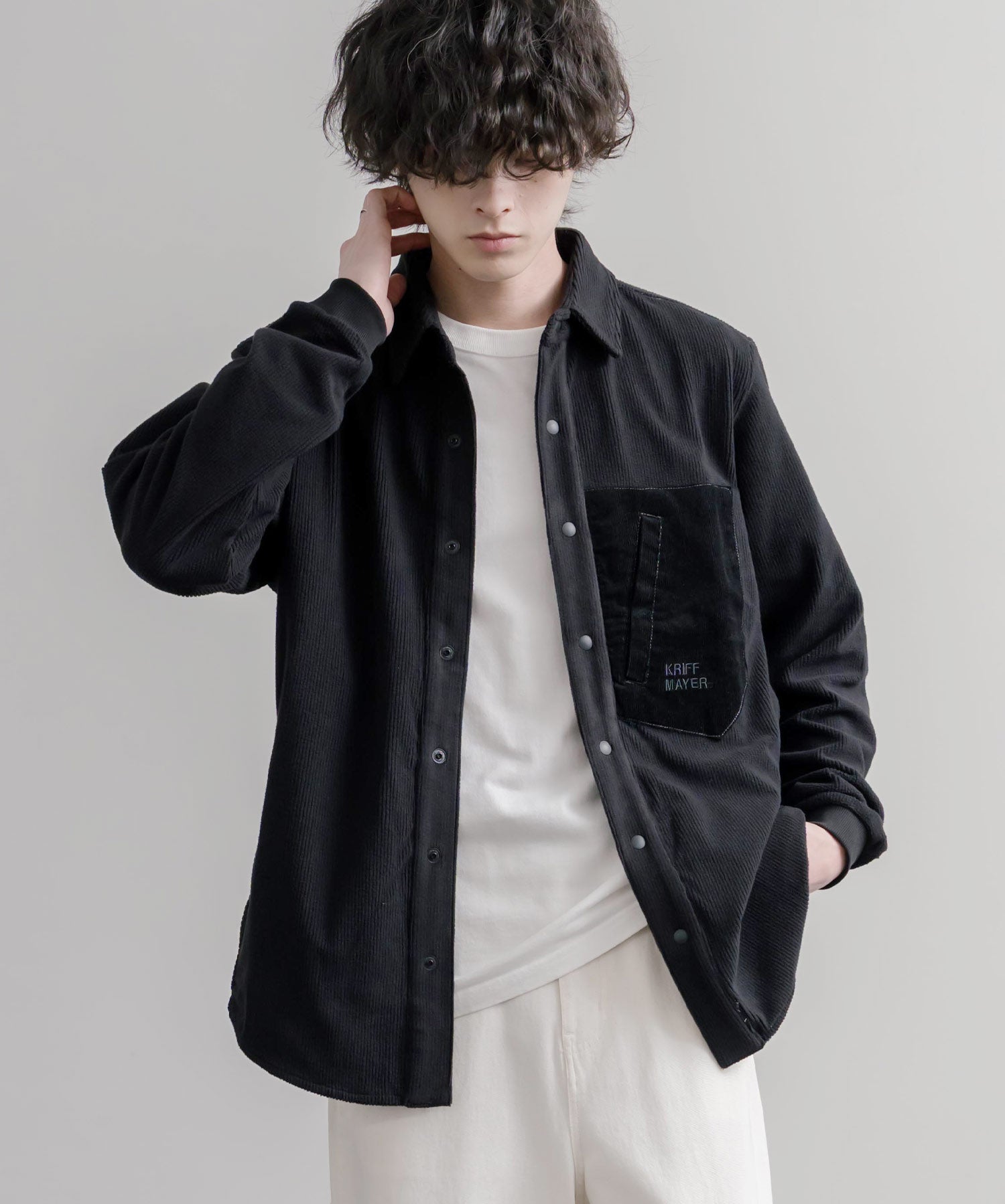 KRIFF MAYER クリフメイヤー アクティブグリッドフリースストレッチ切り替え長袖シャツ 2615114 16463