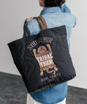 KRIFF MAYER クリフメイヤー スーベニア刺繍TOTE BAG/ひょうたん型キルティングナイロントートバッグ Z2615128 16466