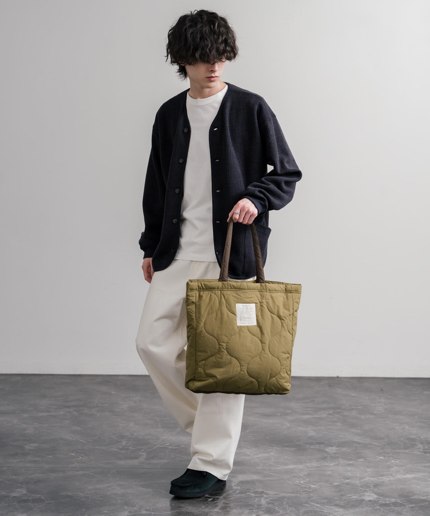 KRIFF MAYER クリフメイヤー スーベニア刺繍TOTE BAG/ひょうたん型キルティングナイロントートバッグ Z2615128 16466