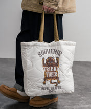 KRIFF MAYER クリフメイヤー スーベニア刺繍TOTE BAG/ひょうたん型キルティングナイロントートバッグ Z2615128 16466