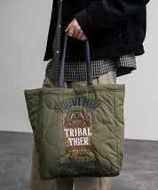KRIFF MAYER クリフメイヤー スーベニア刺繍TOTE BAG/ひょうたん型キルティングナイロントートバッグ Z2615128 16466