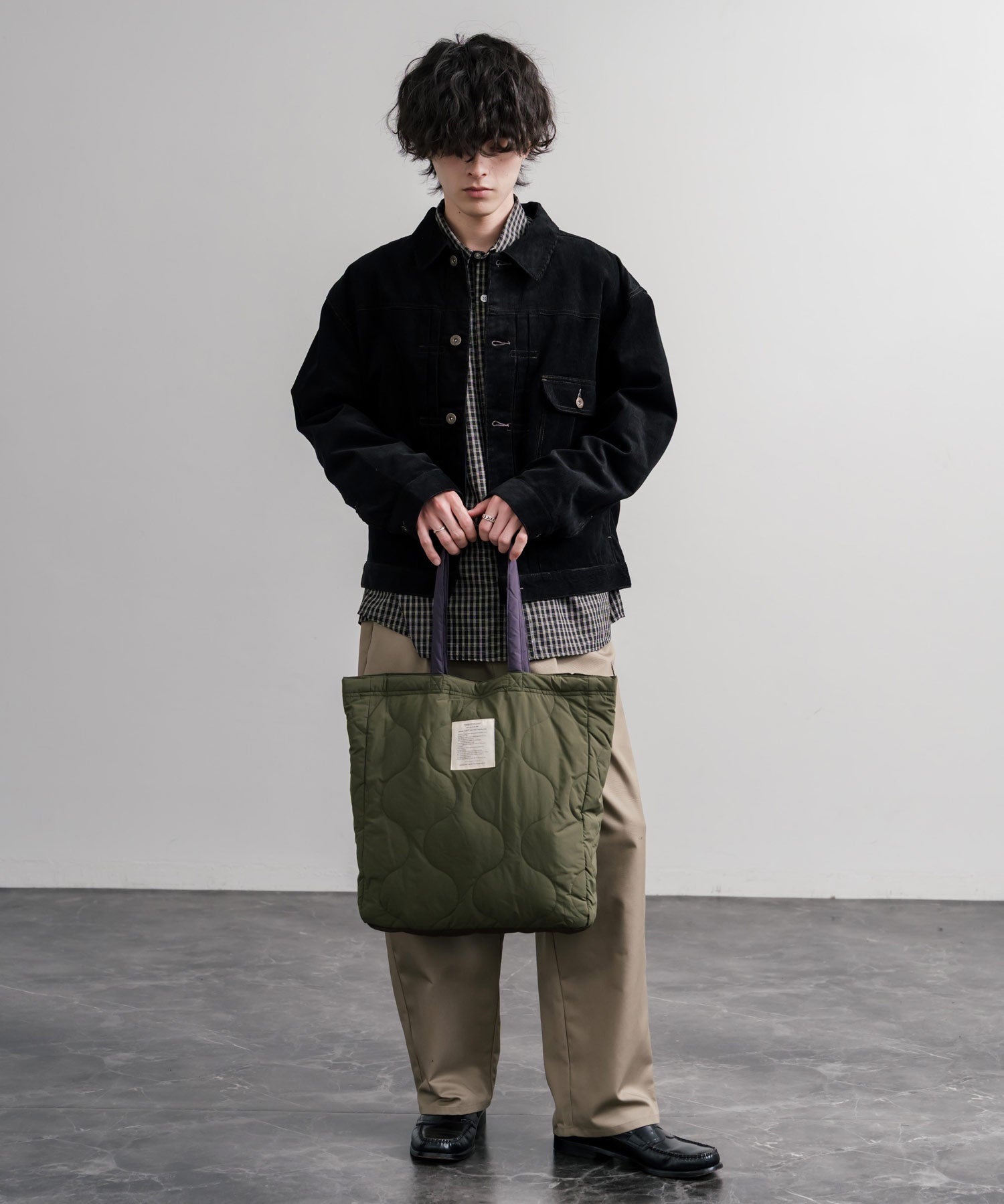 KRIFF MAYER クリフメイヤー スーベニア刺繍TOTE BAG/ひょうたん型キルティングナイロントートバッグ Z2615128 16466