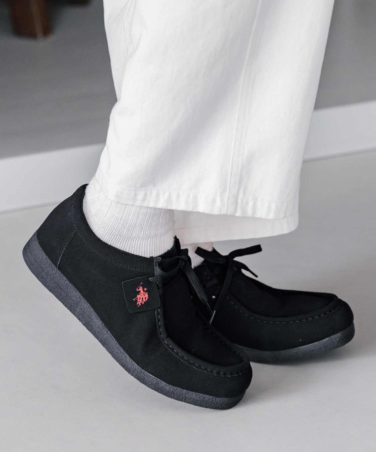 U.S.POLO ASSN. ユーエスポロアッスン ワンポイント ロゴフェイクレザーモカシンシューズ 16468