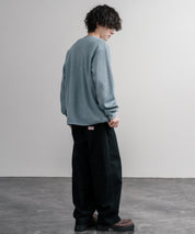 Upscape Audience アップスケープオーディエンス 日本製ウールビックワッフルニットソーノーカラーアーミーカーディガン AUD7290 16471