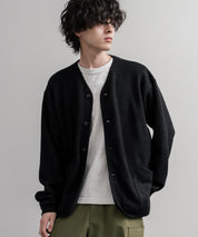 Upscape Audience アップスケープオーディエンス 日本製ウールビックワッフルニットソーノーカラーアーミーカーディガン AUD7290 16471