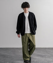 Upscape Audience アップスケープオーディエンス 日本製ウールビックワッフルニットソーノーカラーアーミーカーディガン AUD7290 16471