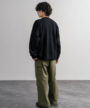 Upscape Audience アップスケープオーディエンス 日本製ウールビックワッフルニットソーノーカラーアーミーカーディガン AUD7290 16471