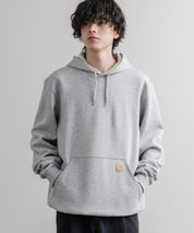Carhartt カーハート MIDWEIGHT HOODED SWEAT/オーバーサイズ裏起毛ワンポイントロゴ長袖プルオーバーパーカー 16473