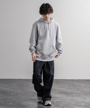 Carhartt カーハート MIDWEIGHT HOODED SWEAT/オーバーサイズ裏起毛ワンポイントロゴ長袖プルオーバーパーカー 16473