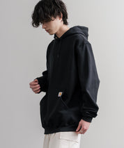 Carhartt カーハート MIDWEIGHT HOODED SWEAT/オーバーサイズ裏起毛ワンポイントロゴ長袖プルオーバーパーカー 16473
