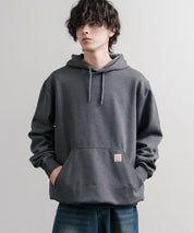 Carhartt カーハート MIDWEIGHT HOODED SWEAT/オーバーサイズ裏起毛ワンポイントロゴ長袖プルオーバーパーカー 16473