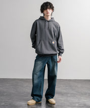 Carhartt カーハート MIDWEIGHT HOODED SWEAT/オーバーサイズ裏起毛ワンポイントロゴ長袖プルオーバーパーカー 16473