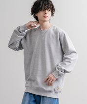 Carhartt カーハート MIDWEIGHT CREW NECK SWEAT/オーバーサイズ裏起毛ワンポイントロゴ長袖トレーナー 16474