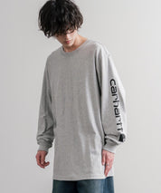 Carhartt カーハート HEAVYWEIGHT LONG-SLEEVE T-SHIRTS/オーバーサイズヘビーウェイト袖ロゴプリント長袖クルーネックTシャツ 16475