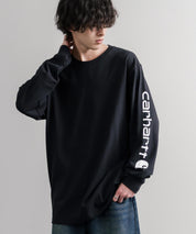 Carhartt カーハート HEAVYWEIGHT LONG-SLEEVE T-SHIRTS/オーバーサイズヘビーウェイト袖ロゴプリント長袖クルーネックTシャツ 16475