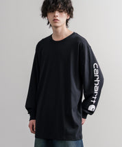 Carhartt カーハート HEAVYWEIGHT LONG-SLEEVE T-SHIRTS/オーバーサイズヘビーウェイト袖ロゴプリント長袖クルーネックTシャツ 16475