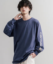 Carhartt カーハート HEAVYWEIGHT LONG-SLEEVE T-SHIRTS/オーバーサイズヘビーウェイト袖ロゴプリント長袖クルーネックTシャツ 16475