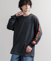 Carhartt カーハート HEAVYWEIGHT LONG-SLEEVE T-SHIRTS/オーバーサイズヘビーウェイト袖ロゴプリント長袖クルーネックTシャツ 16475