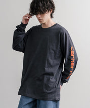 Carhartt カーハート HEAVYWEIGHT LONG-SLEEVE T-SHIRTS/オーバーサイズヘビーウェイト袖ロゴプリント長袖クルーネックTシャツ 16475