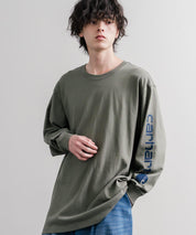 Carhartt カーハート HEAVYWEIGHT LONG-SLEEVE T-SHIRTS/オーバーサイズヘビーウェイト袖ロゴプリント長袖クルーネックTシャツ 16475