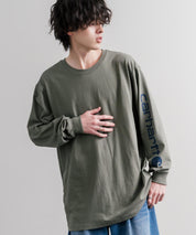 Carhartt カーハート HEAVYWEIGHT LONG-SLEEVE T-SHIRTS/オーバーサイズヘビーウェイト袖ロゴプリント長袖クルーネックTシャツ 16475