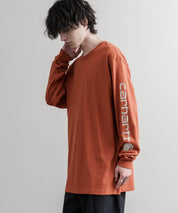 Carhartt カーハート HEAVYWEIGHT LONG-SLEEVE T-SHIRTS/オーバーサイズヘビーウェイト袖ロゴプリント長袖クルーネックTシャツ 16475