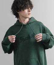 HUF ハフ オーバーサイズ裏起毛プリント刺繍アソート長袖プルオーバーパーカー 16479