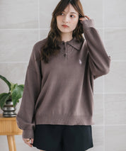 U.S.POLO ASSN. ユーエスポロアッスン ワンポイントロゴ刺繍無地ボーダー長袖JQポロニット 16492