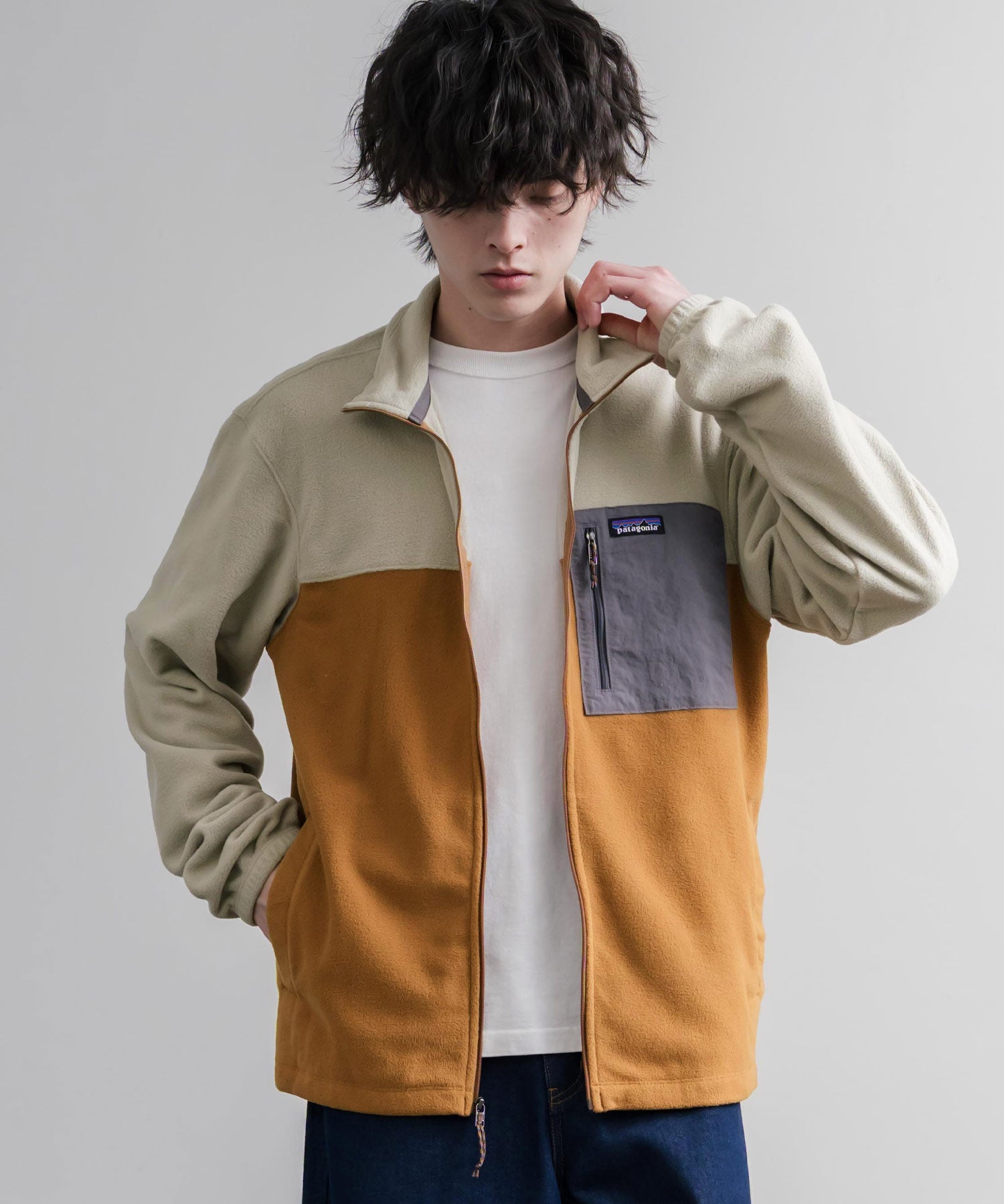 Patagonia パタゴニア M S MICRO D PATCH POCKET JKT スタンドネックフリースジャケット/マイクロフリースジップアップブルゾン 16536
